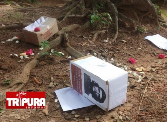 Miscreants destroyed Ernesto Che Guevara's photos at AD Nagar, Charipara Nabadiganta area Miscreants destroyed Ernesto Che Guevara's photos at AD Nagar, Charipara Nabadiganta area